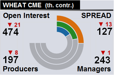 Отчет по открытому интересу. Пшеница, CME Group на 26.03.2018