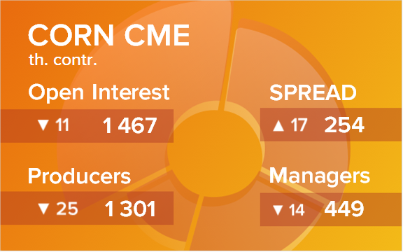 Кукуруза. Открытый интерес на 31 июля 2021