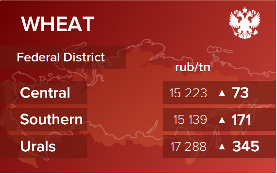 Обзор цен EXW по регионам РФ за неделю с 6 по 10 декабря 2021