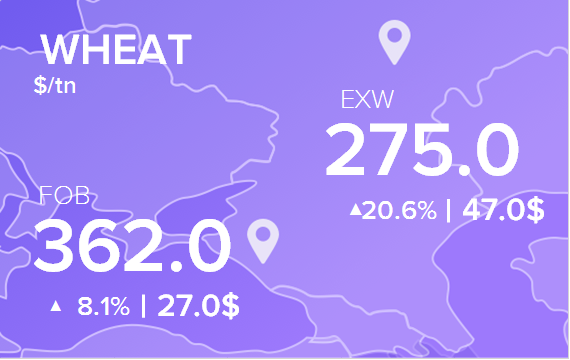Цены FOB и EXW на 18 июля 2022. Россия, Украина