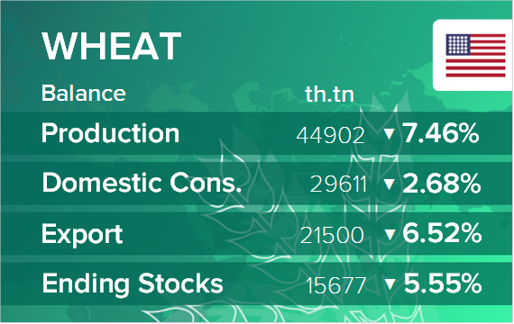 USDA. Баланс по пшенице на 14 октября 2022. США