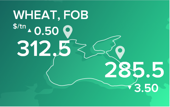 Пшеница. Цены в портах на 17 октября 2022