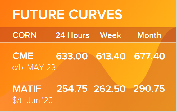 Кукуруза. Фьючерсные кривые на 20 марта 2023