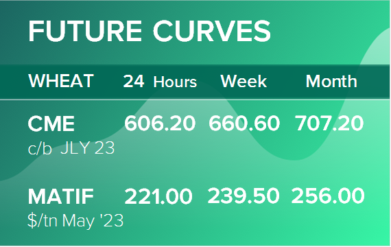Пшеница. Фьючерсные кривые на 22 мая 2023