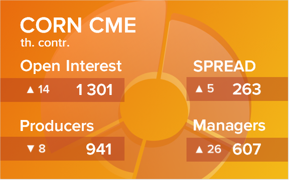 Кукуруза. Открытый интерес на 26 августа 2023