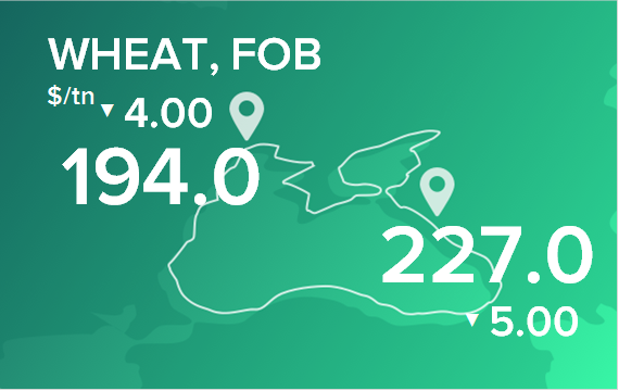 Пшеница. Цены в портах на 30 октября 2023