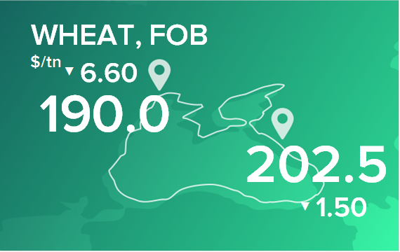 Пшеница. Цены в портах на 25 марта 2024