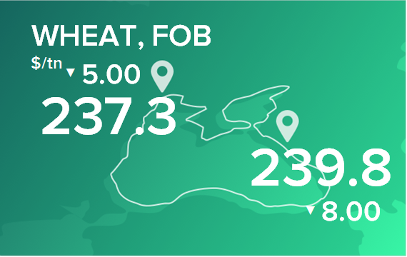 Пшеница. Цены в портах на 17 июня 2024