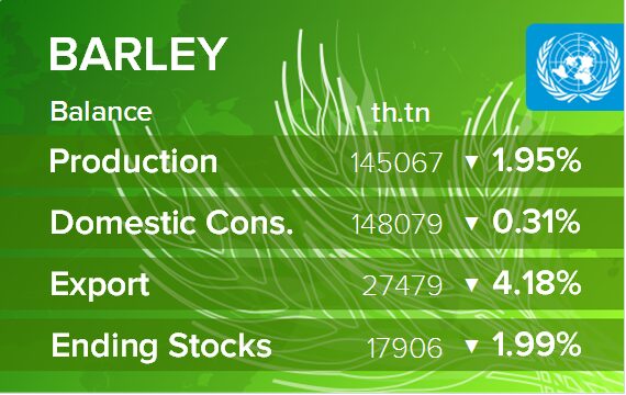 USDA. Баланс по ячменю на 13 июля 2024. Мир