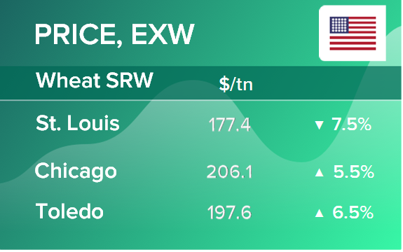 Пшеница. Цены EXW в США на 18 октября 2024