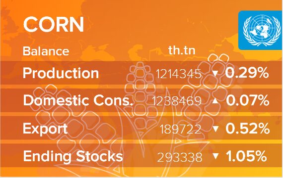 USDA. Баланс по кукурузе на 13 января 2025. Мир