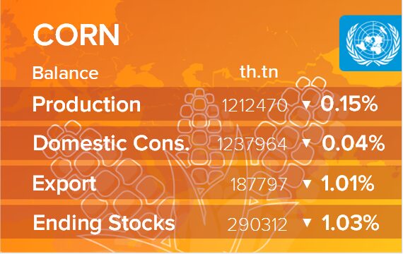 USDA. Баланс по кукурузе на 12 февраля 2025. Мир