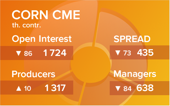 Кукуруза. Открытый интерес на 19 апреля 2025